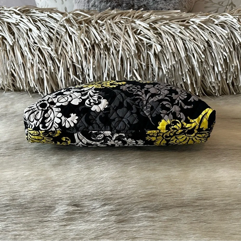 VERA BRADLEY Baroque 2010 Holiday Tote Black Yellow White 1 Strap Shoulder Bag
